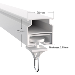 Heavy-Duty S-Fold Siding <strong>Track</strong> Set Modern Design <strong>Aluminum</strong> Alloy <strong>Curtain</strong> Rail for Home Decor and Window Application <strong>Curtain</strong> <strong>Track</strong> - Product Image 4