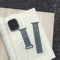 Bracelet de montre magnétique en silicone diagonal compatible avec Apple iWatch 2 3 4 5 6 7 8 9 S 10, bracelet pour Apple Watch.