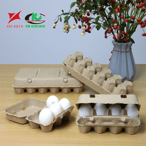 Caja <span class=keywords><strong>de</strong></span> Embalaje para <span class=keywords><strong>Huevos</strong></span> <span class=keywords><strong>de</strong></span> Pulpa Biodegradable y Reciclable <span class=keywords><strong>de</strong></span> 18 Compartimentos con Tapa, Color Original - Product Image 4