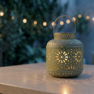 Último Modelo en Venta, Portavelas Metálico Color Tierra, Linterna Decorativa, Trabajo Personalizado Hecho a Mano, Duradero, para Decoración Navideña del Hogar - Product Image 3