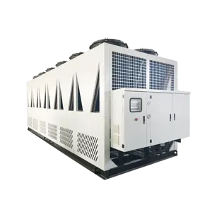 Long Life With Low Consumption 100tr Air Cooled Screw Chiller for food/milk/beverage industry for sale
