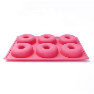 Sartén ecológica reutilizable de silicona con forma de donut de 6 cavidades para pastel, pan, <span class=keywords><strong>mantequilla</strong></span>, pastel de arroz, horneado, viene en bolsa OPP - Product Image 5