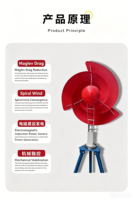 Générateur d'énergie éolienne vertical Archimède 1 kW |   Vitesse du vent à faible coefficient de coupure |   Système d'énergie éolienne hors réseau 12V/24V à vendre