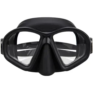 Professional diving equipment 85cc low volume safety Tempered glass lens spearfishing scuba black diving mask