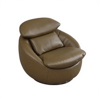 Fauteuil de détente en cuir moderne modèle Y-625, fauteuil simple pour salon