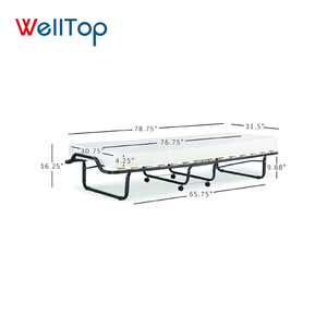 14.043 Letto <span class=keywords><strong>Pieghevole</strong></span> in Metallo da 4 Pollici <span class=keywords><strong>con</strong></span> <span class=keywords><strong>Materasso</strong></span>, Letto da Campeggio <span class=keywords><strong>Pieghevole</strong></span>, Letti Pieghevoli in Memory Foam per Adulti e Bambini - Product Image 2