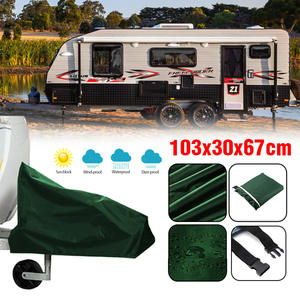 Housse anti-poussière pour attelage de camping-car et caravane, noir, vert et gris - Product Image 5