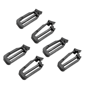 27mm 38mm Black Eco-Friendly Waterproof Plastic Webbing Connecting Clip <b>Strap</b> <b>Buckle</b> with Tri-Glides Slides for Backpacks Belts - Product Image 1