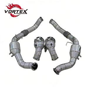 ท่อลงแคท Vortex 304 High Flow สำหรับ Porsche Panamera GTS 2.9T V6 ปี 2017-2023 พร้อมแผ่นกันความร้อน ไม่แสดงไฟเตือน Check Engine - Product Image 1