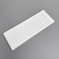 Grille en plastique fixe 9X3 blanche en PVC avec moustiquaire et débit d'air pour usage intérieur et extérieur