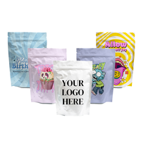 Sachets Mylar Personnalisés Anti-Odeur Refermables avec Fermeture Éclair pour Aliments, Bonbons et Gommes – Pochettes Autoportantes