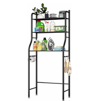 Étagère de toilette personnalisée à 3 niveaux en métal, gain de place pour salle de bain, étagère de balcon à 3 niveaux et organisateur de rangement pour toilettes