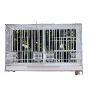 High Quality <strong>Eco</strong>-Friendly Iron <strong>Bird</strong> Cage with Plastic Tray <strong>Big</strong> White <strong>Bird</strong> Breeding Cage for Pets - Product Image 1