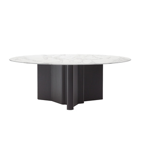 Customized Luxury <strong>Space</strong> <strong>Saver</strong> Oak Leg Round Marble Dining <strong>Table</strong> Dining <strong>Table</strong> <strong>and</strong> <strong>Chair</strong> Set - Product Image 6
