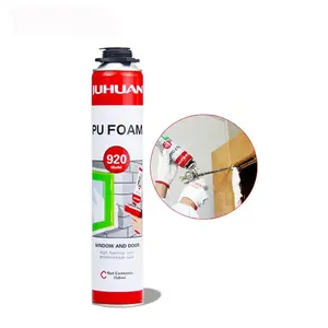 Expanding Single Component 750ml Adhesion Construction Foam Closed Cell Spray Pu Foam For Insulation