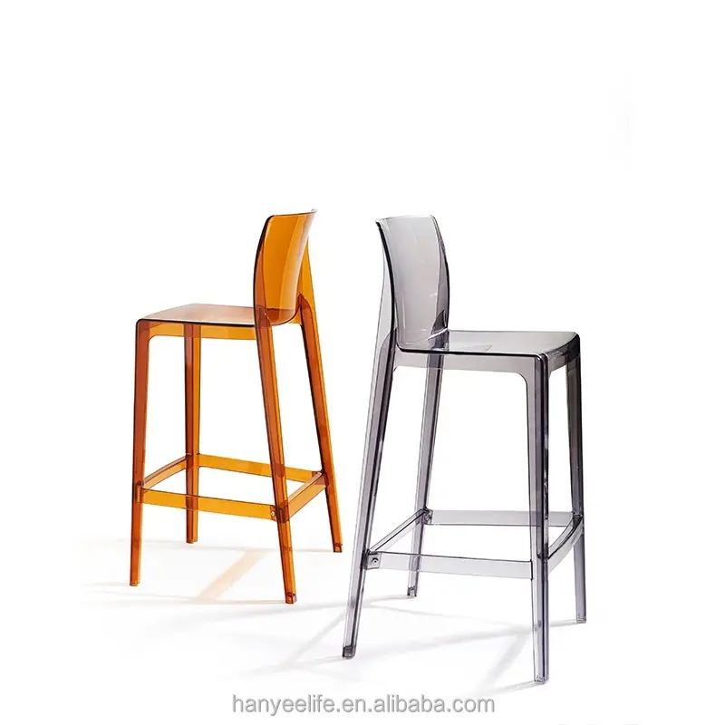 HANYEE – tabouret de Bar en plastique cristal, Design moderne, chaise haute de luxe