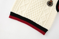 D2687 Service OEM, logo personnalisé, gilet en tricot pour garçon, col en V, pull printemps automne