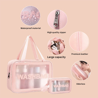 Luxe Transparent Pvc Cas Dames Sacs À Main Sac De Chanvre Femmes Rose Beauté Maquillage Brosse Voyage Cosmétique Sacs & Cas