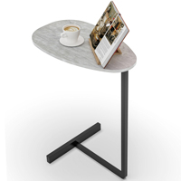 Table basse ronde en forme de goutte d'eau pour maison moderne, ordinateur portable, Bar, canapé, Console latérale, Table élévatrice