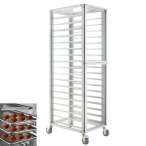Carrito de Panadería Comercial de 12 Niveles de Acero Inoxidable con Ruedas con Bloqueo para Exhibición de Pasteles y Bocadillos - Product Image 2