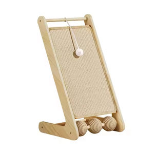 Nuevo diseño: Rascador vertical de madera maciza resistente al desgaste para gatos, juguete para afilar garras, estructura de escalada para interiores. - Product Image 6