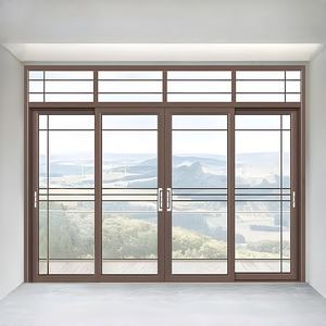 Portas interiores para casas, porta frontal deslizante de entrada, pérgola de alumínio com estrutura, portão pivotante de alumínio com LED 8 - Product Image 4