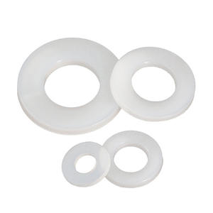 Isolamento Redondo Plain <span class=keywords><strong>Plastic</strong></span> Nylon PA66 Junta Anel PE Branco Preto Fastener Seals Espaçador De Borracha Arruela Plana - Product Image 5