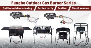 低压丙烷燃烧器 13.4 英寸重型便携式户外炊具 26,000 BTU 铸铁燃烧器，带电子点火功能 - Product Image 4