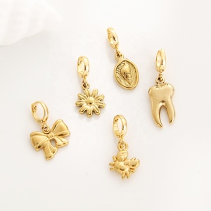 Phụ kiện móc khóa đa năng mạ vàng không thấm nước bằng thép không gỉ, phụ kiện bikini, charm vòng tay, dây chuyền - Product Image 4