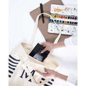 Custom Reusable Grocery <b>Bags</b> for Women Rpet Beach Shopping Canvas <b>Tote</b> <b>Bag</b> with an Inner Pocket - Product Image 6