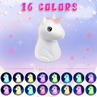 Offre Spéciale USB Recharge Sound Machine LED Mood Light Silicone Licorne Bébé Veilleuses Smart Pat Light