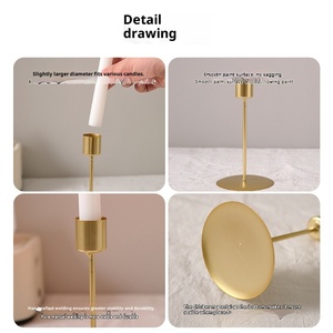 Nordic Handmade Light Luxury Style Candlestick Ornaments Retro Candlelight Dinner Props Simple Home Romantic <strong>Table</strong> Decoration - Product Image 4