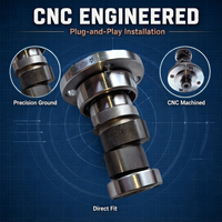 Arbre à cames CQJB CBB300 en acier forgé pour moto, pièces de moteur usinées avec précision par CNC, directement de l'usine