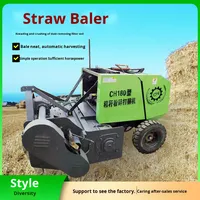 Presse à balles carrées pour fourrage entièrement automatique de Chine avec broyage et ramassage du foin, presse à balles pour paille de riz reliée au tracteur (garantie 1 an)