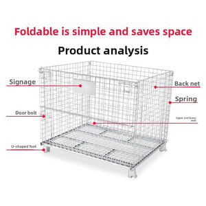<span class=keywords><strong>Cage</strong></span> de stockage logistique Conteneur pour le stockage et le transport <span class=keywords><strong>Cage</strong></span> de stockage en métal - Product Image 4