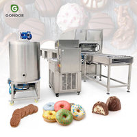 Ligne de production de chocolat pour billes de malt croustillantes enrobées de cacao et d'arachides, similaire