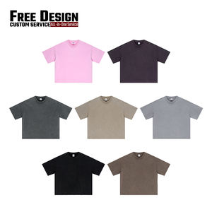 Camiseta Casual de Manga Corta para Hombre, 100% Algodón de Alto Gramaje, Estilo Vintage, Corte Holgado y Amplio, Lavada y Desgastada - Product Image 3