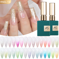 Vernis Gel Platine Haute Densité Super Pigmenté Brillant 15ml à Base d'Eau pour Nail Art Français, Lot de 30 Couleurs Pailletées et Scintillantes, Marque Privée