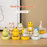 Vente en gros de toupies de bureau multi-styles en céramique de Jingdezhen, modèles miniatures en forme de poire, de canard et de pingouin