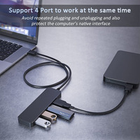 Pieza de accesorio para muebles altamente recomendada, concentrador Usb de 4 puertos 2 0 3 0, divisor de plástico móvil, USB, Color negro para ORDENADOR