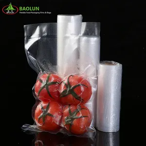 Pabrik kualitas tinggi grosir tas kantong vakum makanan transparan plastik penyegel makanan gulungan tas untuk penyimpanan makanan beku