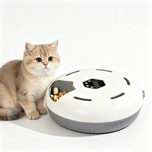 Distributeur automatique intelligent double mode pour animaux domestiques, fonctionnement manuel et automatique, montage facile, gamelle pour animaux - Product Image 1