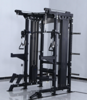 Système d'entraînement de force LONEXFIT Commercial tout-en-un : Rack de musculation et double machine Smith
