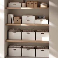 Étagère empilable de style japonais avec couvercle, boîte de rangement à angle droit, grand organisateur de placard domestique, boîte en plastique pour collations