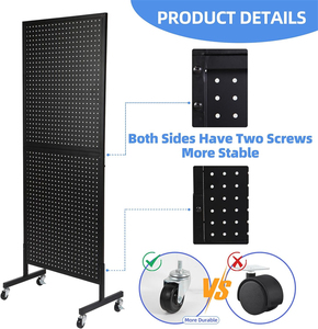Présentoir perforé mobile avec crochets amovibles: idéal pour les magasins <span class=keywords><strong>de</strong></span> détail et les foires d'artisanat - Product Image 5