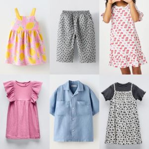子供服ミックス古着 夏物 ポリエステルTシャツ 半袖 フリーサイズ 女の子ワンピース ランダム発送 - Product Image 2