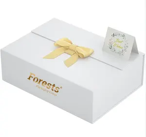 环保豪华定制标志打印机白色纸板包裹服装包装磁性礼品盒包装