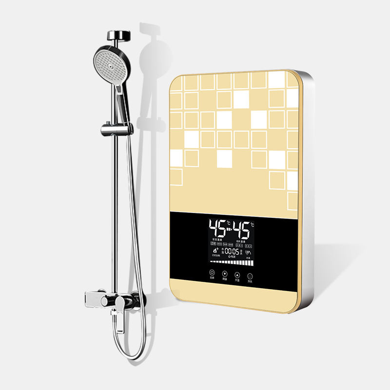 Hot In-Stock 8000W Smart Instant Heat Wall-Mounted Tankless LED Stainless Steel Electric Water Heater for Outdoor Use Overseas