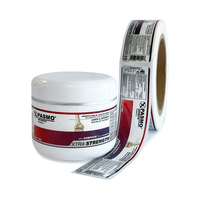 Autocollant d'étiquette crème personnalisé impression vinyle étanche avec logo emballage de soins de la peau