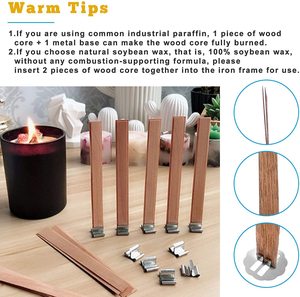 Bougies en copeaux <span class=keywords><strong>de</strong></span> bois double couche écologiques personnalisées <span class=keywords><strong>de</strong></span> haute qualité avec mèche en bois pour bougies pilier en soja – Vente en gros - Product Image 4